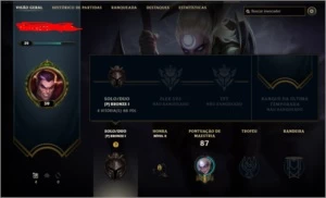 CONTA P1 5 SKINS+ - League of Legends LOL