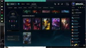 Conta lol 119 champs, 41 skins, lvl 67 unranked - League of Legends