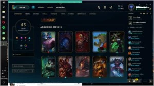 Conta lol 119 champs, 41 skins, lvl 67 unranked - League of Legends