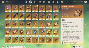 Conta genshin, 13, 5 estrelas com 9 armas, 5 estrelas - Genshin Impact