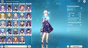 Conta genshin, 13, 5 estrelas com 9 armas, 5 estrelas - Genshin Impact