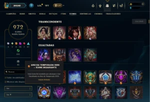 Conta challenger - 640 skins - League of Legends LOL