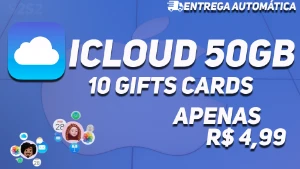 Apple Icloud+ 50Gb 10 Gifts Apenas 4,99 3 MESES - Gift Cards