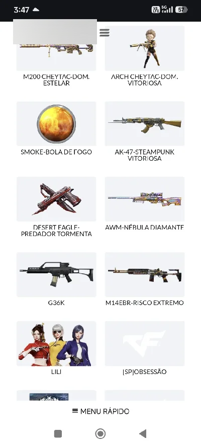 Conta Barrinha de prata - Crossfire