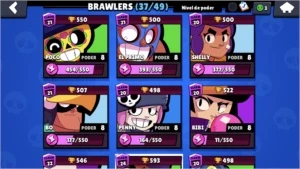 5 brawler  full e outros n e full tem 17 k de troféus - Brawl Stars