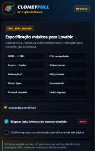 Extensão Clona Sites para Lovable - Outros