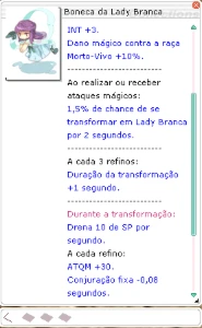 Boneca da Lady Branca Ragnarok Latam - Menor Preço Servidor