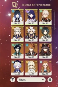 13 armas 5* + 12 personagens 5* + 5 constelações - Genshin Impact
