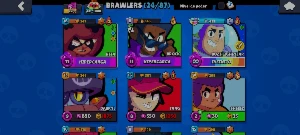 Conta de brawl star com skins, brawlers míticos e hipercarga - Brawl Stars