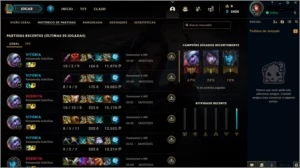 CONTA DIAMANTE 4 COM MMR BOM E 60% DE WIN RATE - League of Legends LOL