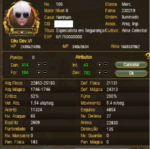 Conta PW LUG Perfect World Cassiopeia (MERCENÁRIO)