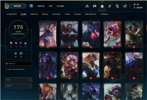CONTA DIAMANTE 2, VÁRIAS SKINS, TODOS OS CHAMPS - League of Legends LOL