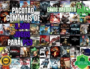 +3500 jogos para PS3 - super pacote + tutoriais! - Outros