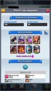 CONTA NÍVEL 10 (COM 2 LENDÁRIAS), 18K+ OURO, ARENA 9 - Clash Royale