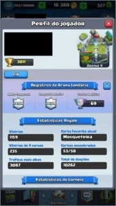 CONTA NÍVEL 10 (COM 2 LENDÁRIAS), 18K+ OURO, ARENA 9 - Clash Royale