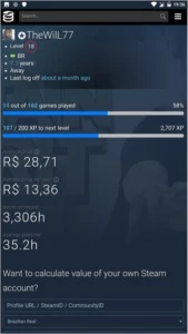 Conta steam 162 games, no vac.