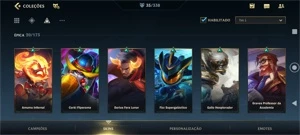 CONTA WILD RIFT - EX DIAMANTE / 35 SKINS - League of Legends: Wild Rift LOL WR