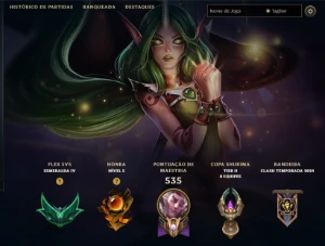 Conta league of legends esmeralda Honrra 5 LOL