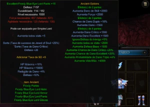 Megamu - Blue Eye Set + Bota Skt +15 Fo - Dark Lord (Dl) - MU Online