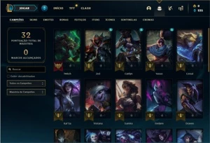 Conta ouro 2 com 26 Champs e 1 Skin + 2 Fragmentos - League of Legends LOL