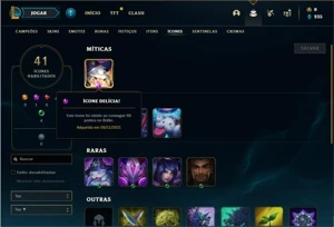 Conta ouro 2 com 26 Champs e 1 Skin + 2 Fragmentos - League of Legends LOL