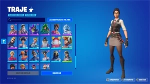 Troco conta 93 skins/por uma que tem heroina e mais algumas - Fortnite