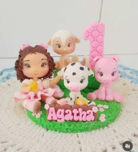 Topo de Bolo Tema Fazendinha