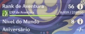 CONTA GENSHIN AR 56 >SEM VINCULOS< ENDGAME - Genshin Impact