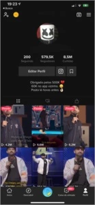 Conta TikTok 580K (Muito Engajada) - Redes Sociais