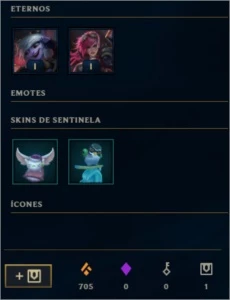Conta Platina 2 / nível 52 / 5210 EA / 12 skins / 705 EL - League of Legends LOL