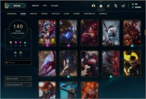 CONTA DE LOL NIVEL 191, 140 SKINS, TODOS OS CAMPEÕES. - League of Legends