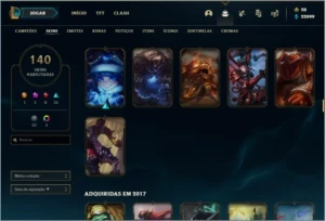 CONTA DE LOL NIVEL 191, 140 SKINS, TODOS OS CAMPEÕES. - League of Legends