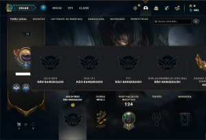 Conta Unranked com 55 Champs e 12 Skins + 2 Fragmentos - League of Legends LOL