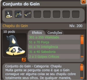 set do Geim completo (SPIRITIA) - Dofus