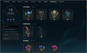 Conta Plat 4 da Season 2 / 104 skins / faltando 7 champs - League of Legends LOL