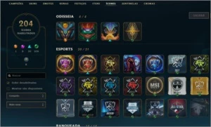 Conta Plat 4 da Season 2 / 104 skins / faltando 7 champs - League of Legends LOL