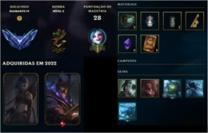 Conta League of Legends - Mono Jinx - Diamante 4 - Full LOL