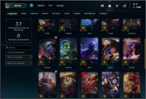 Conta ouro 1 baratinha com 5 skins e 39 champs - League of Legends LOL