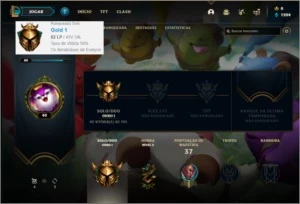 Conta ouro 1 baratinha com 5 skins e 39 champs - League of Legends LOL