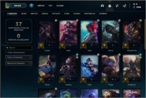 Conta ouro 1 baratinha com 5 skins e 39 champs - League of Legends LOL