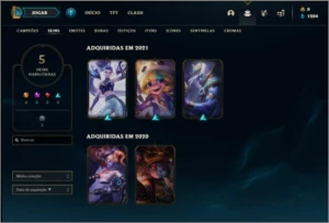 Conta ouro 1 baratinha com 5 skins e 39 champs - League of Legends LOL