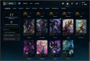 Conta ouro 1 baratinha com 5 skins e 39 champs - League of Legends LOL