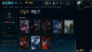 Conta unranked com 32 skins - League of Legends LOL