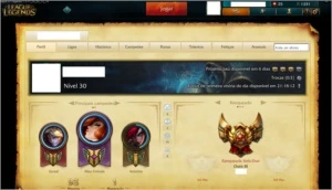 Conta League of Legends GOLD V, mmr bom, 22 champs LOL
