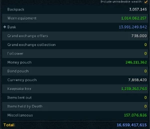 account full gear, 16b bank, 4k solo zamy and telos - Runescape RS