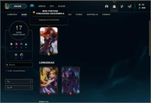 Conta ouro 3 com 17 skins e 68 champs ( MAIN ADC ) - League of Legends LOL