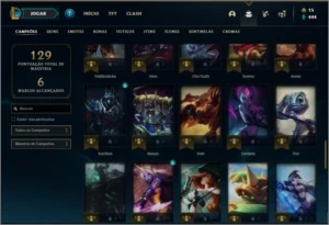 Conta ouro 3 com 17 skins e 68 champs ( MAIN ADC ) - League of Legends LOL