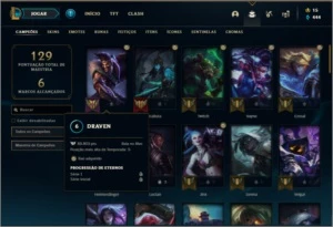 Conta ouro 3 com 17 skins e 68 champs ( MAIN ADC ) - League of Legends LOL