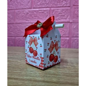 Kit Caixinhas Morangos com Laços para Montar - Artesanato e Personalizados