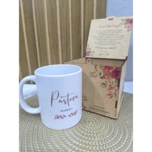 Kit 1 Caneca e Caixa MDF 12 cm Personalizadas - Artesanato e Personalizados